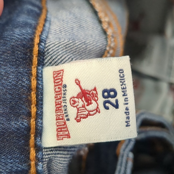 TRUE RELIGION Medium Wash Distressed Skinny Jeans - Picture 5 of 5